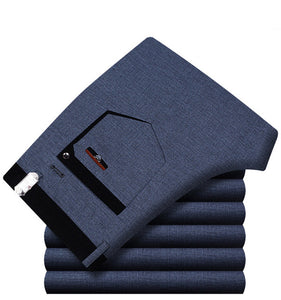 Icpans Mens Suit Pants Summer Men Dress Pants Straight Business Office Mens Formal Pants Big Size Classic Trousers Male