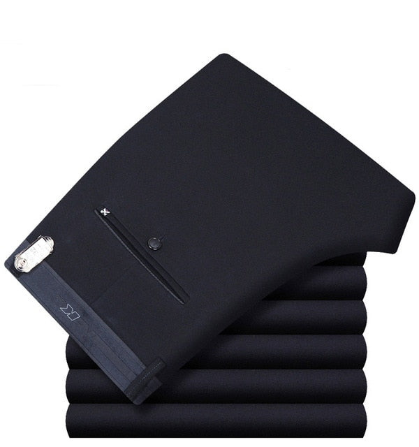 Icpans Mens Suit Pants Summer Men Dress Pants Straight Business Office Mens Formal Pants Big Size Classic Trousers Male